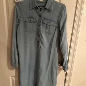 Chaps Light Blue Denim Shirt Dress NWT Small